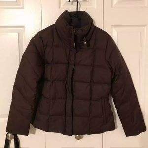 Eddie Bauer brown down winter jacket sz M